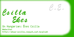 csilla ekes business card